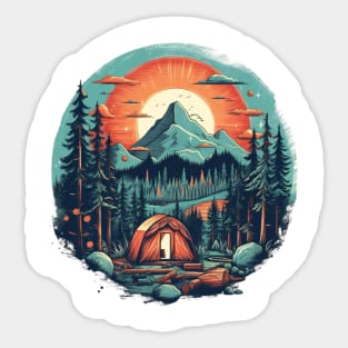 Camping Scene #2 Sticker